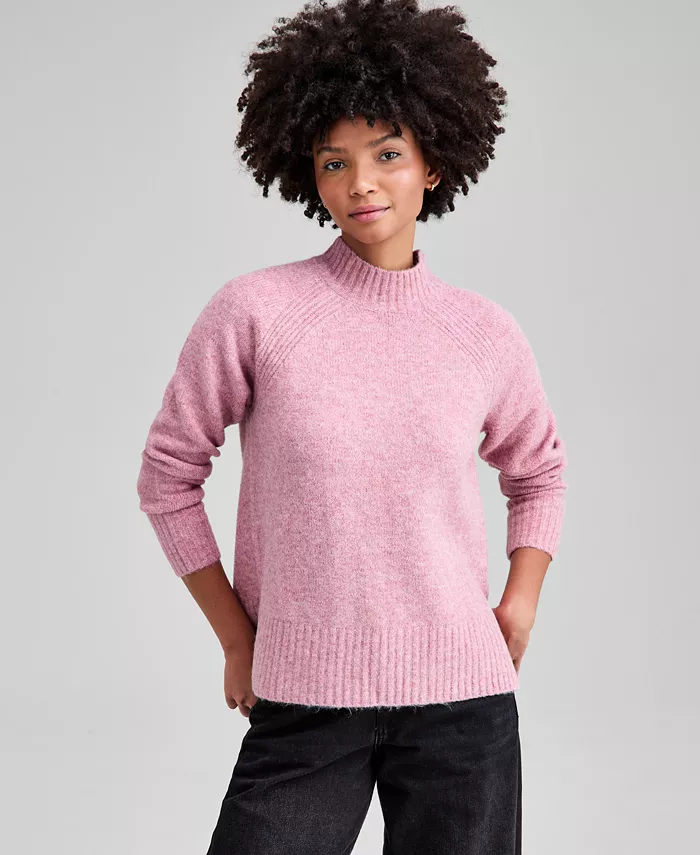 

Женский свитер с длинными рукавами и высоким воротником And Now This, коричневый