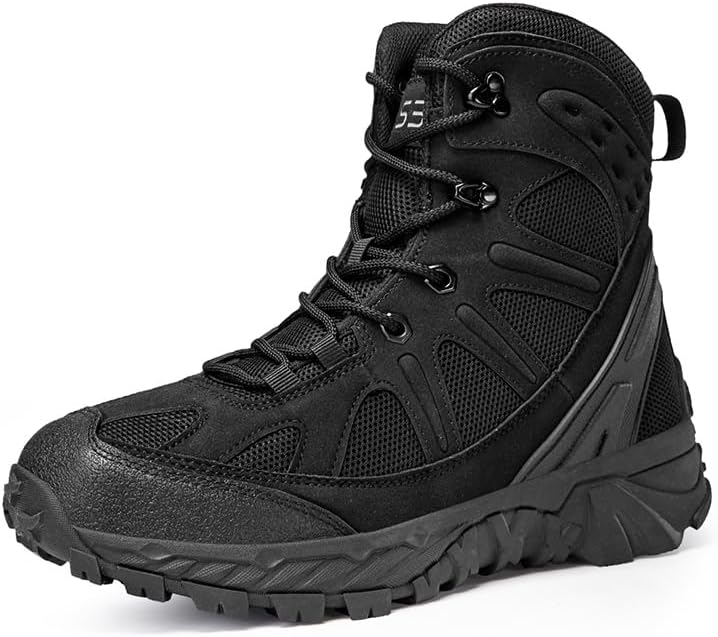 

Мужские тактические военные ботинки с боковой молнией, легкие боевые армейские ботинки для мужчин, мотоциклетные ботинки, походные туфли Senlongbao, черный