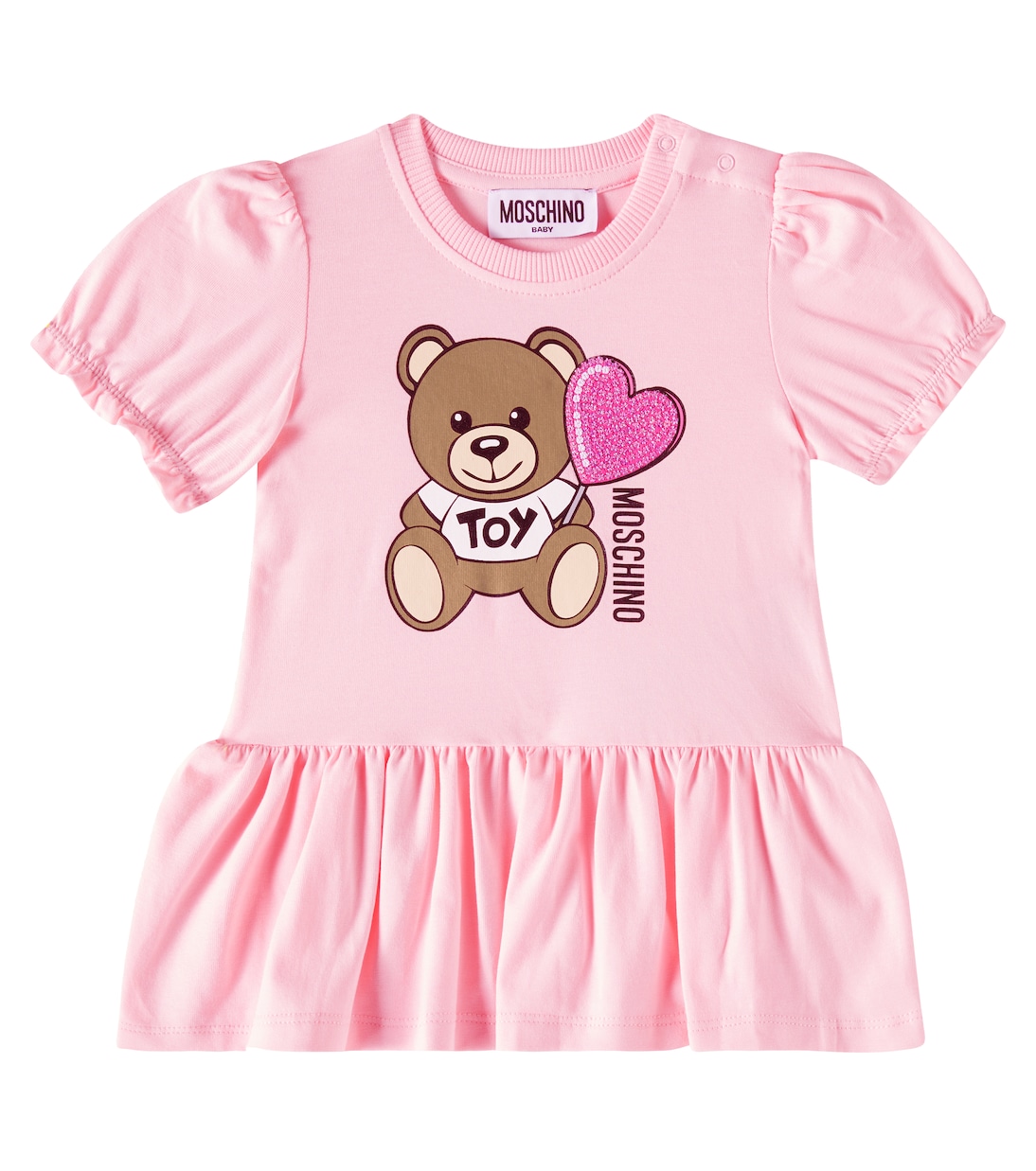 

Детское платье из хлопковой смеси Moschino Kids, Sugar Rose