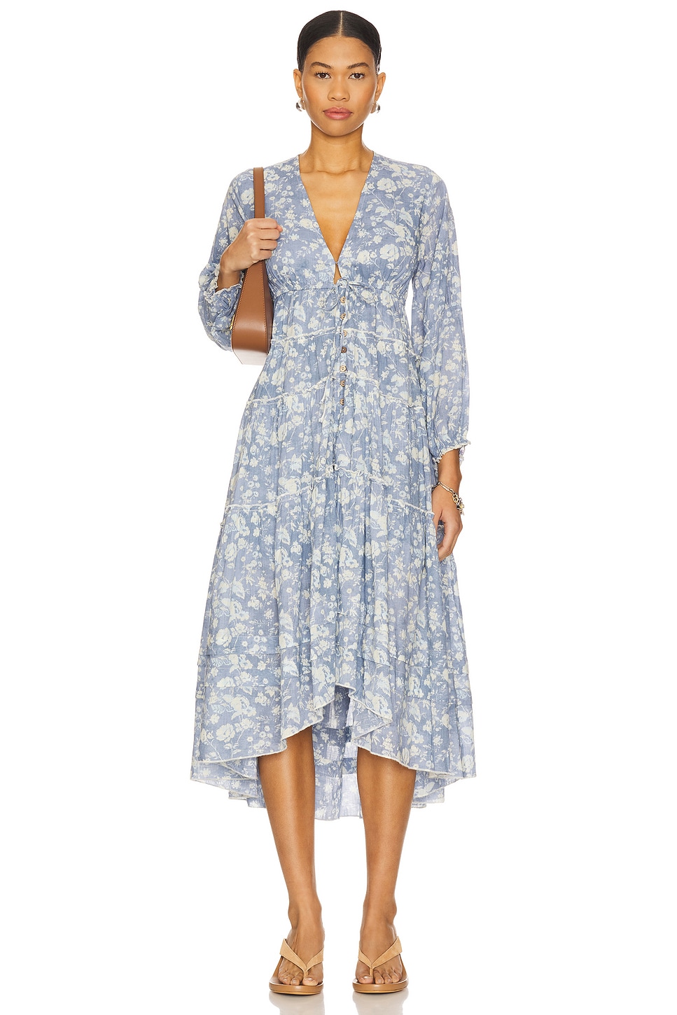 

Миди-платье Pappiet от Free People, bluebell combo