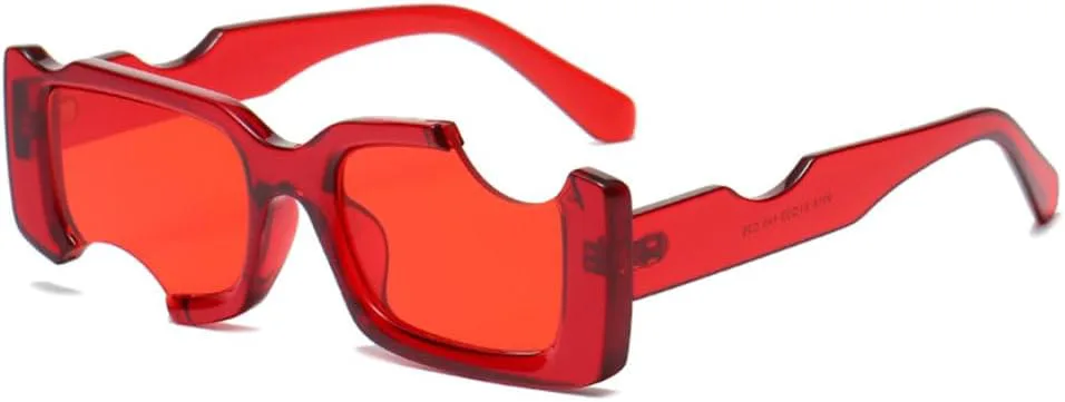 

Солнцезащитные очки LVTFCO для мужчин, ретро-винтажные солнцезащитные очки в стиле панк, прямоугольные очки в стиле стимпанк, защита от ультрафиолета UV400, Red