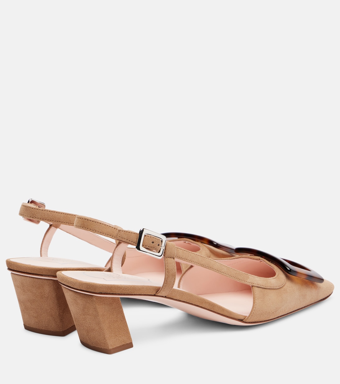 Балетки Belle Vivier 45 на ремешке из замши Roger Vivier, Tabacco Chiaro — фото 2