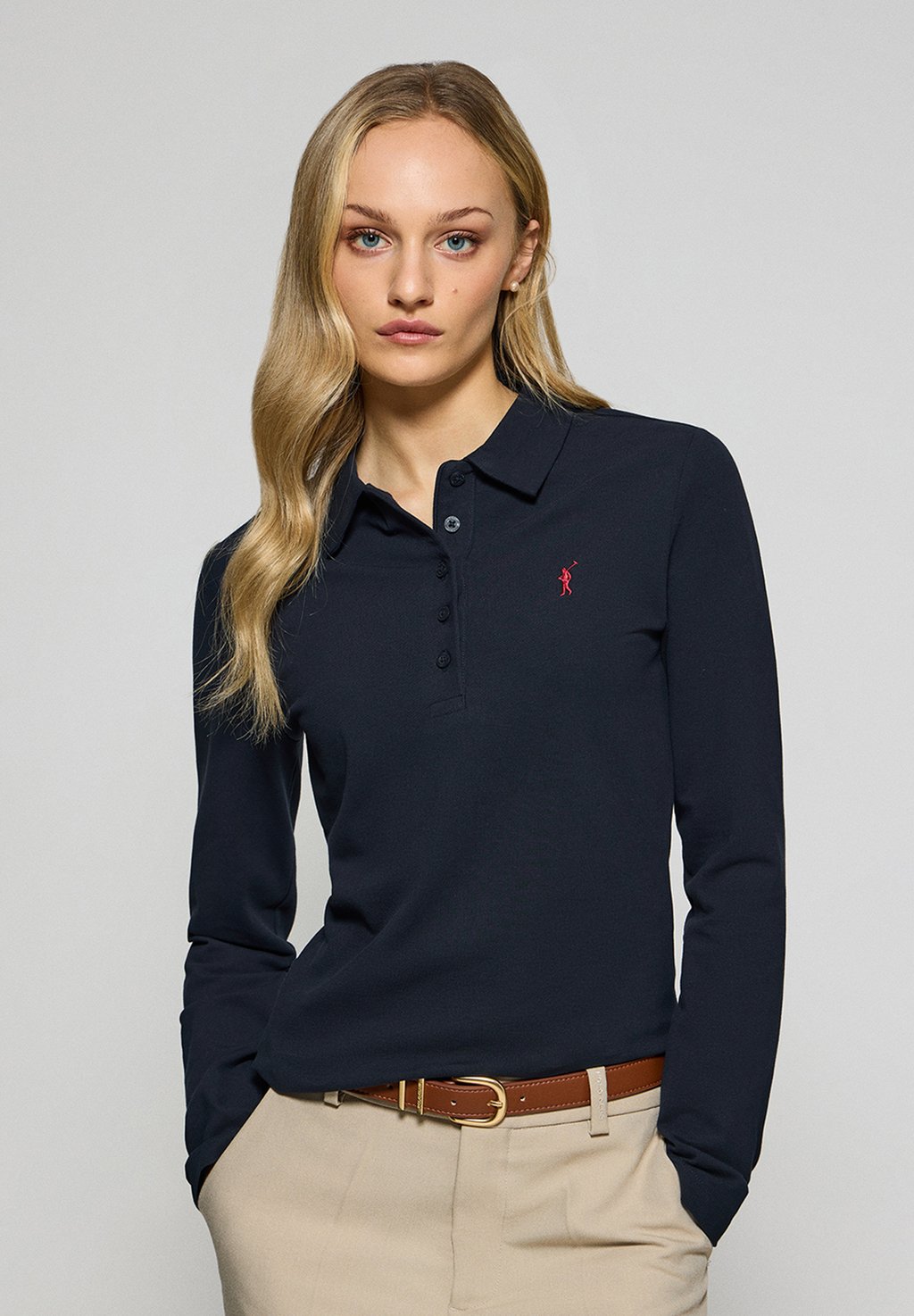 

Топ с длинными рукавами BUTTONS RIGBY GO PRIYANKA - Polo shirt Polo Club, темно-синий