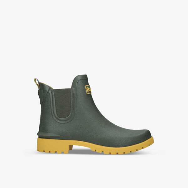 Женские резиновые сапоги Barbour с логотипом, хаки