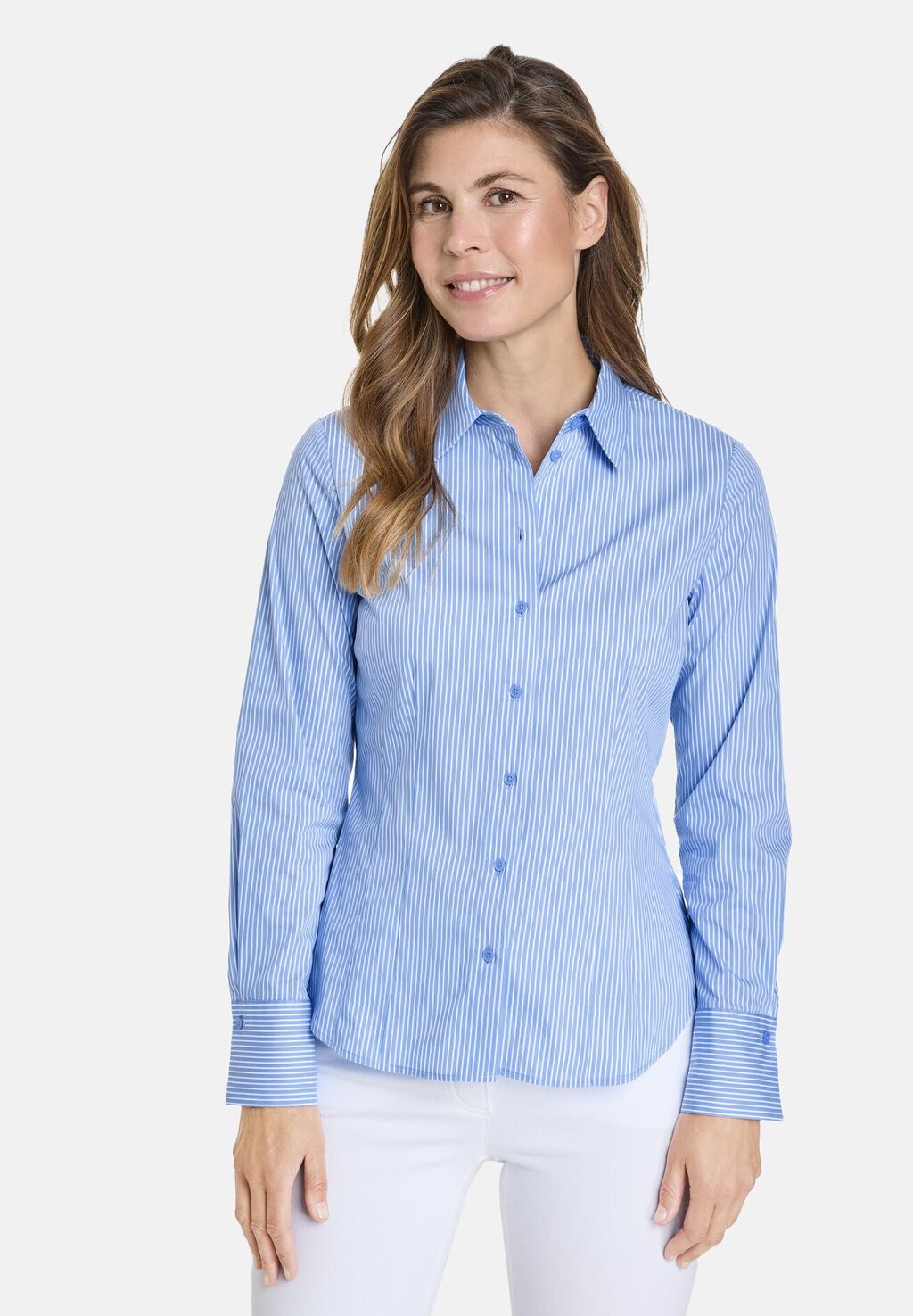 

Блузка на пуговицах LANGARM GESTREIFTE Gerry Weber, синий