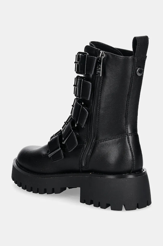 Женские ботинки Steve Madden Workery Director кожаные с ремешками, черный — фото 3