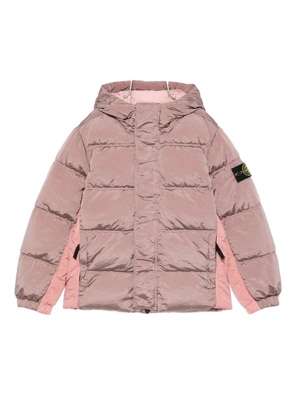 

Худи-куртка с нашивкой в виде компаса Stone Island Junior, розовый