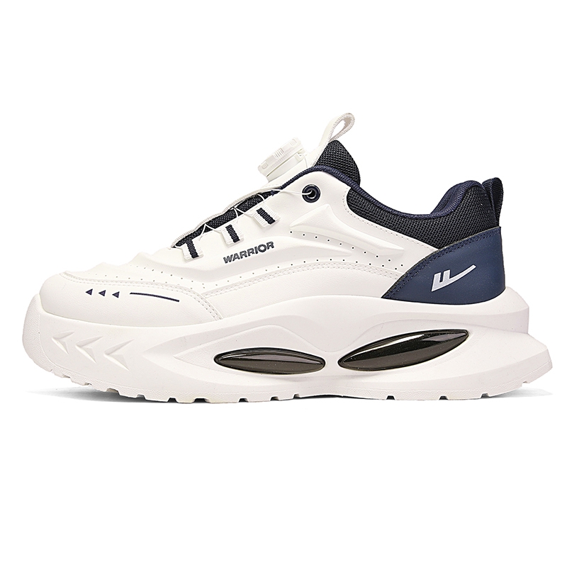 

Мужские повседневные низкие кроссовки с увеличенной амортизацией, устойчивые к истиранию и скольжению WARRIOR, белый темно-синий