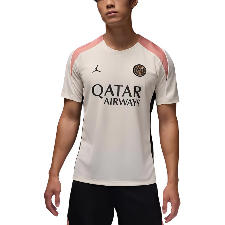 

Jordan Футболка PSG Dri FIT Soccer Jersey Men's Light Ivory/Rust Pink/Black