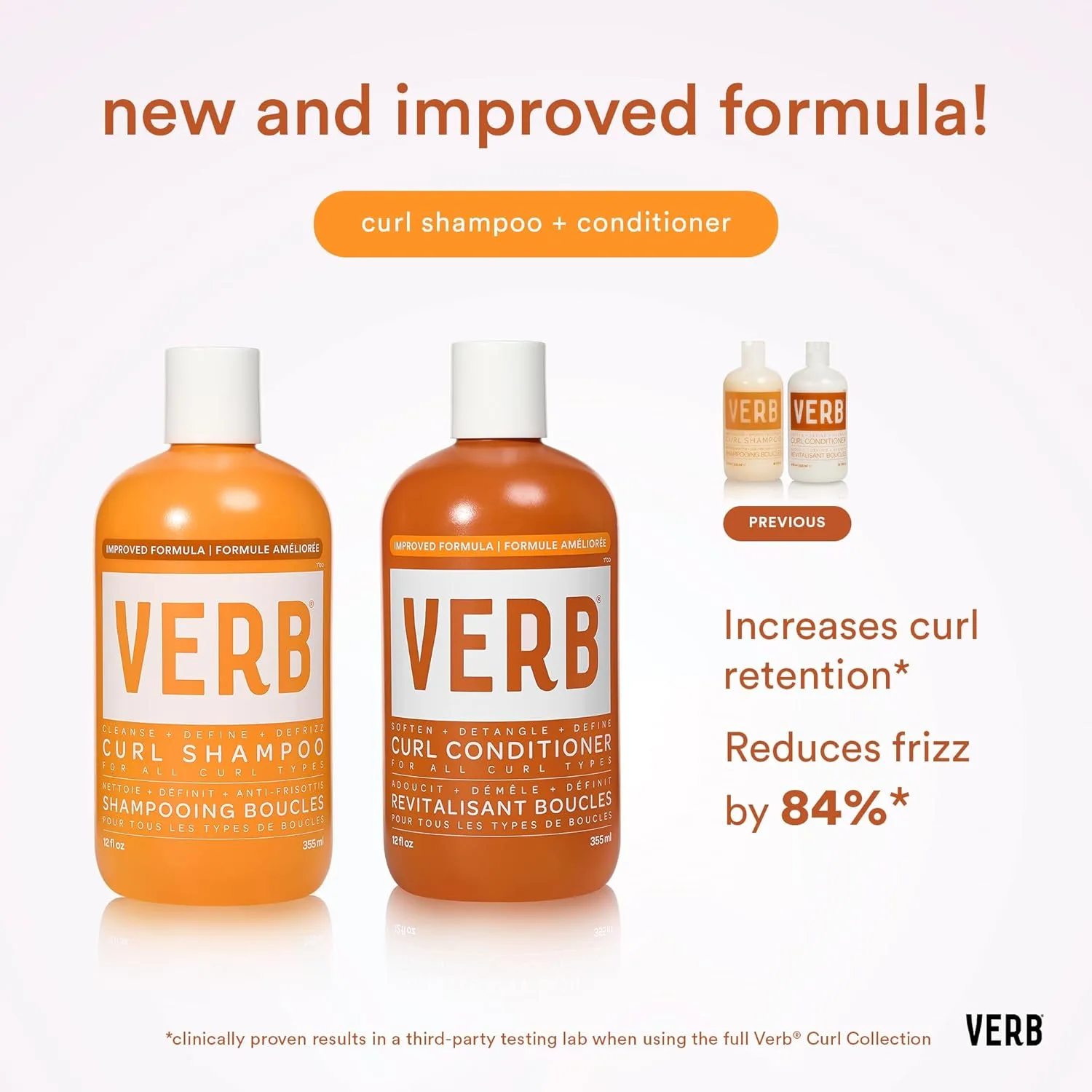 Шампунь VERB Curl - шампунь для всех типов кудрей - мягкое очищение и питание - веганский продукт, без парабенов и вредных сульфатов. 355 мл (.) — фото 2