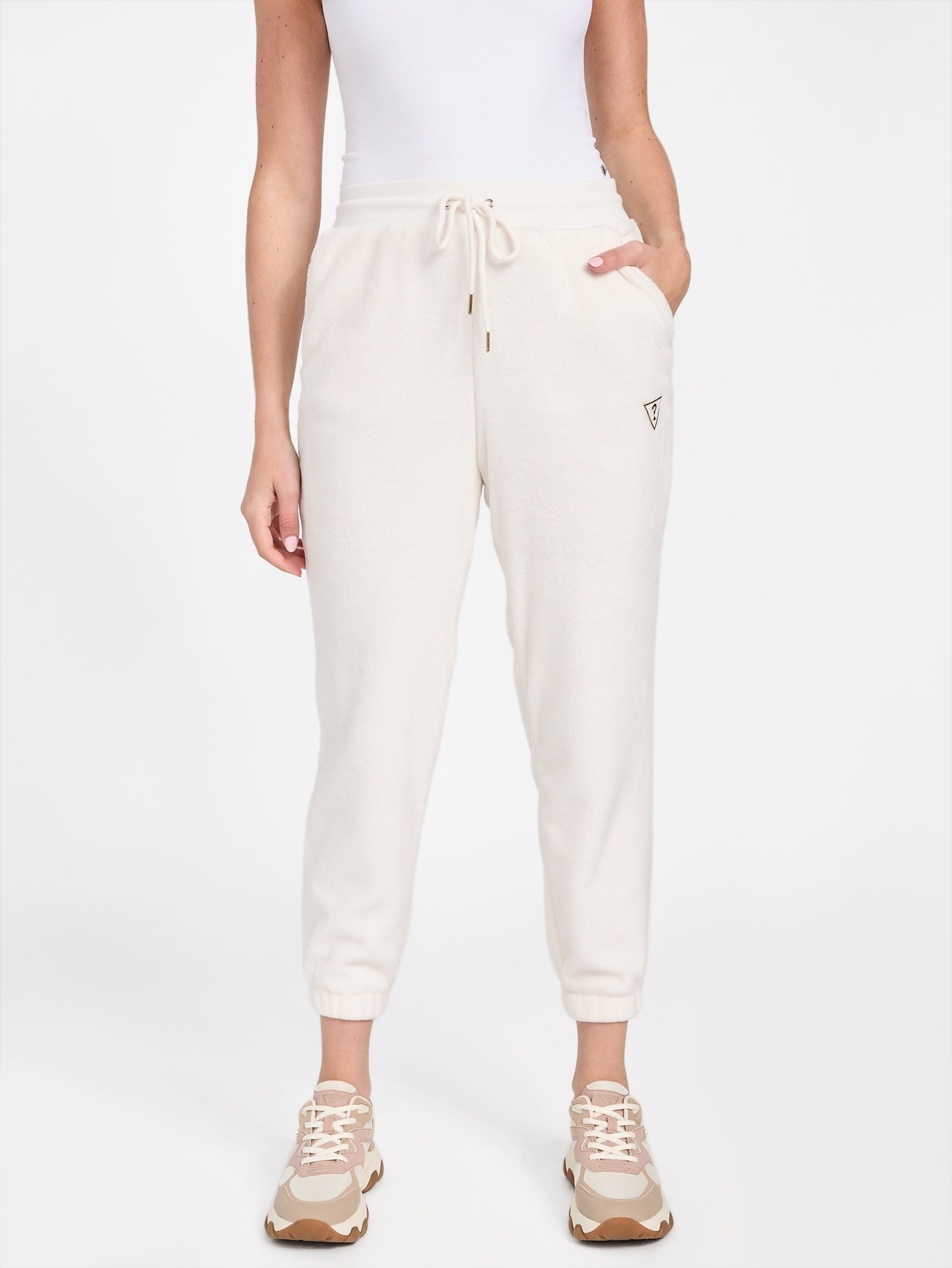 

Джоггеры Lolly Sherpa Guess Factory, цвет spirit white