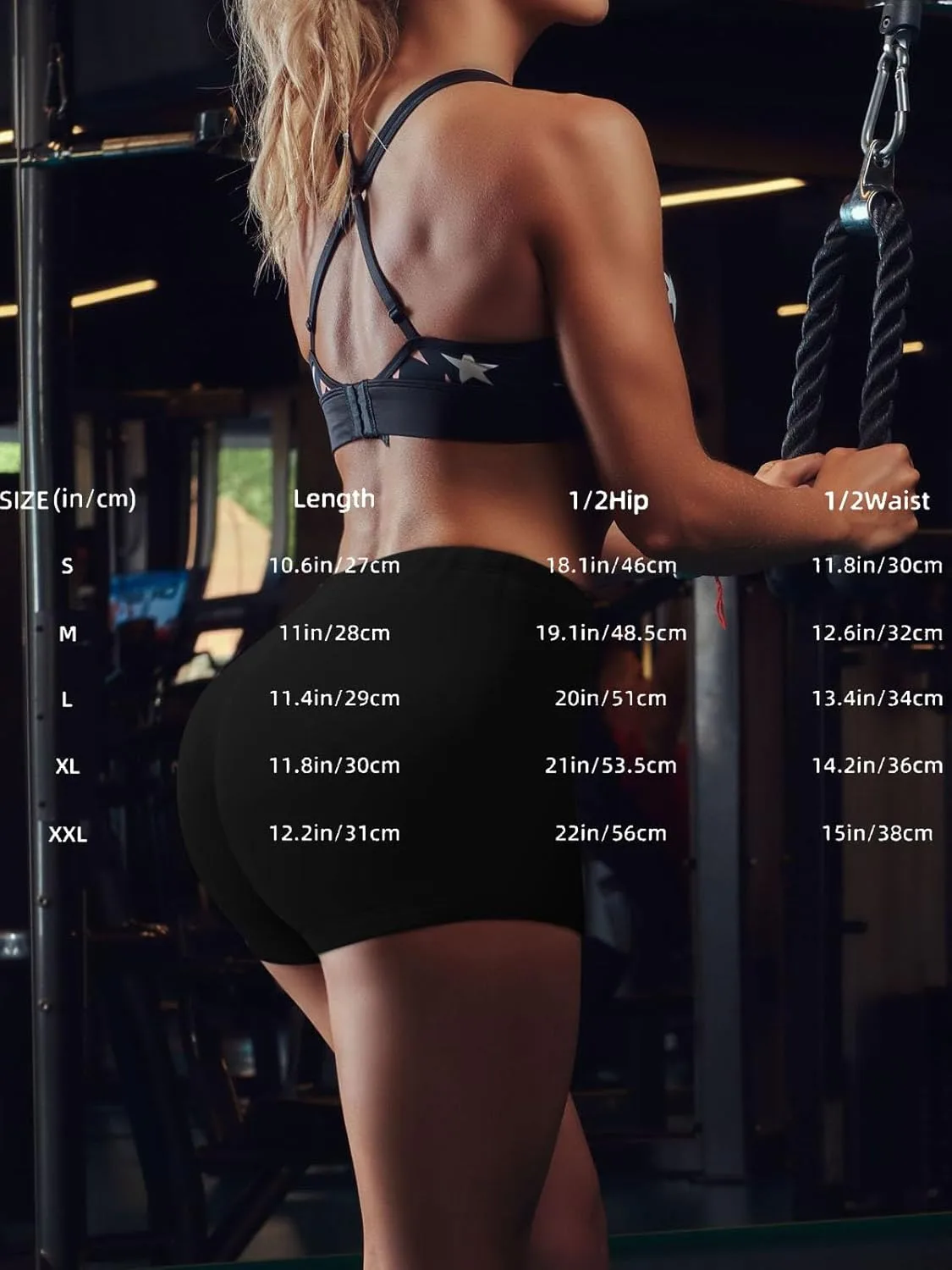 Кастомные шорты для йоги для женщин, High Waisted, 2 Sides Print — фото 2