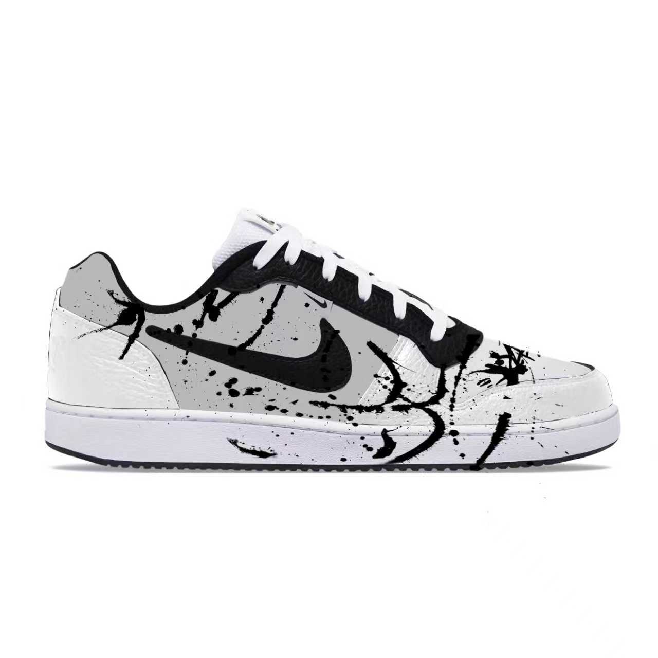 Nike EBERNON Graffiti Aesthetics Abrasion Resistant Slip Resistant Low top Skateboard Shoes мужские черно-белые — фото 3