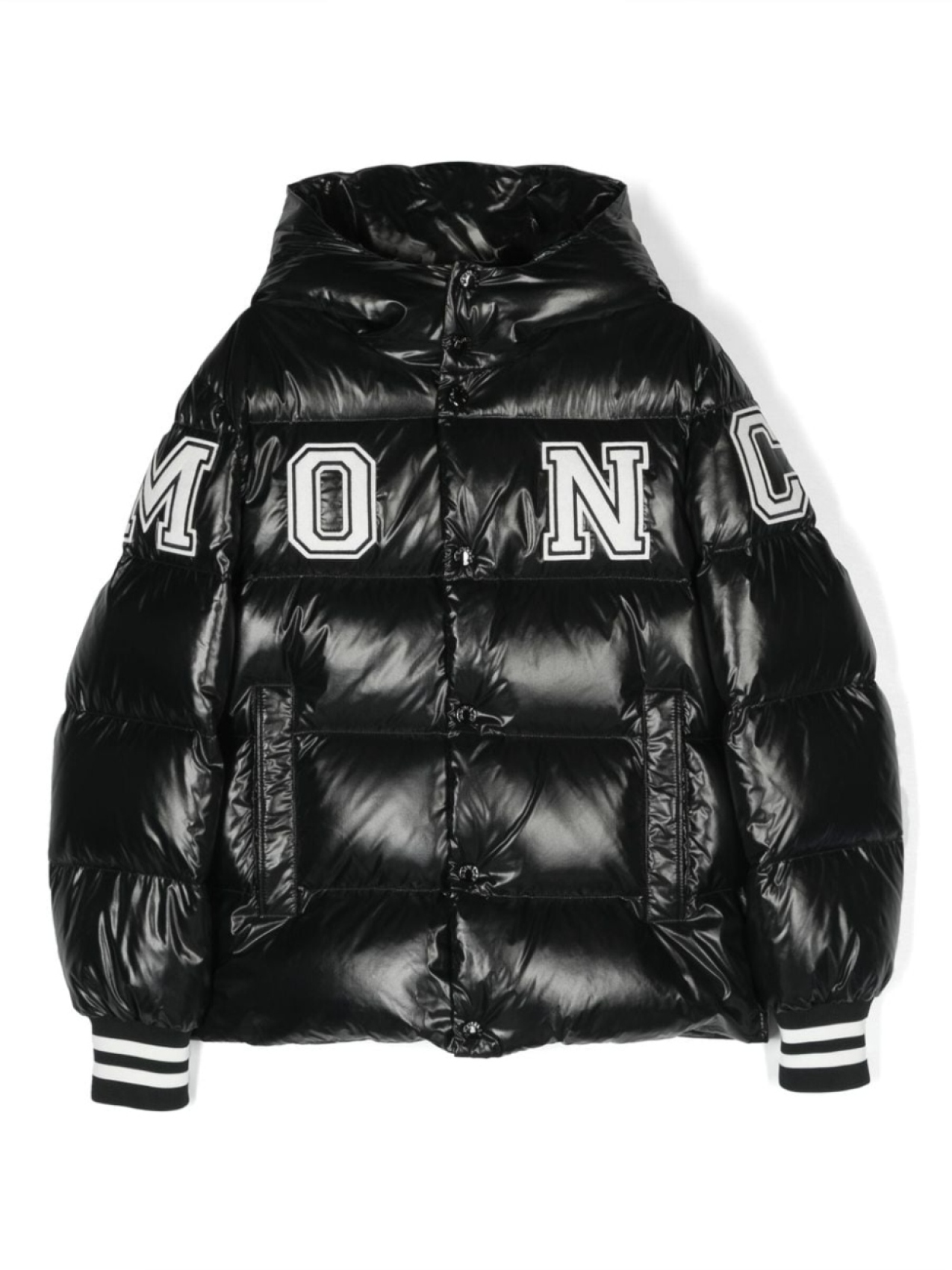 

Moncler Enfant пуховик с логотипом, черный