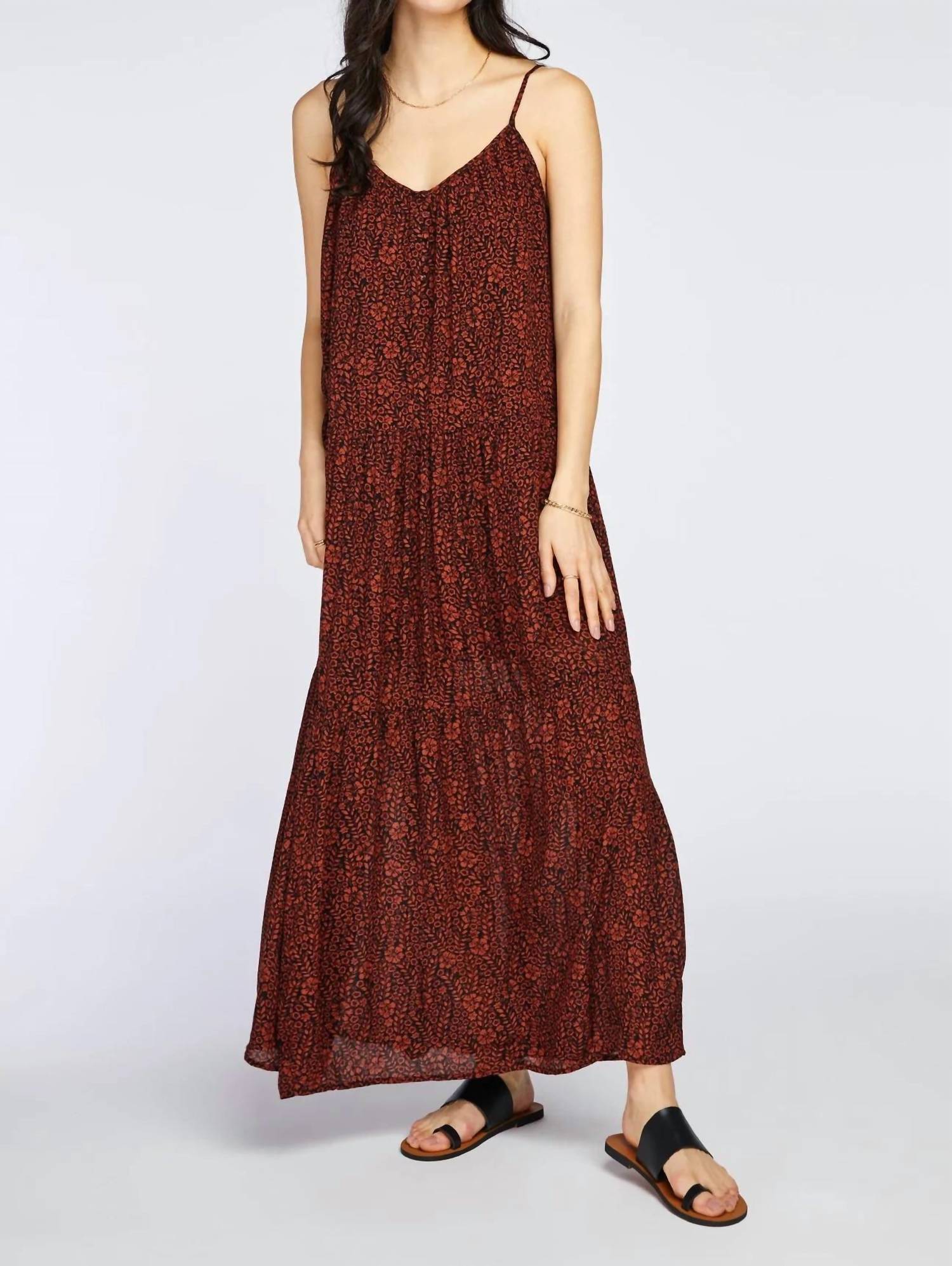 

Платье Victoria In Copper Mini Floral Gentle Fawn, Copper Mini Floral