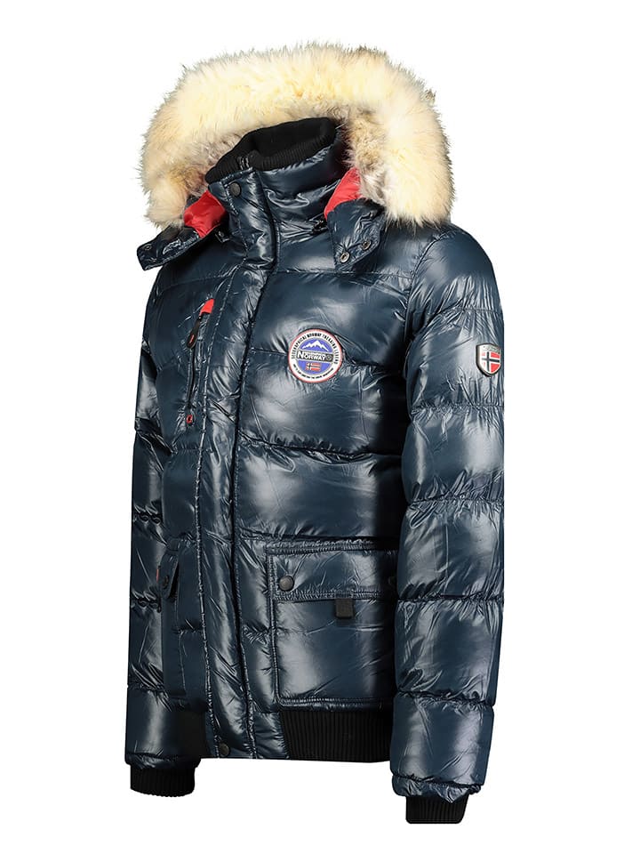 Geographical Norway Стеганая куртка "Bugs" темно-синего цвета — фото 3