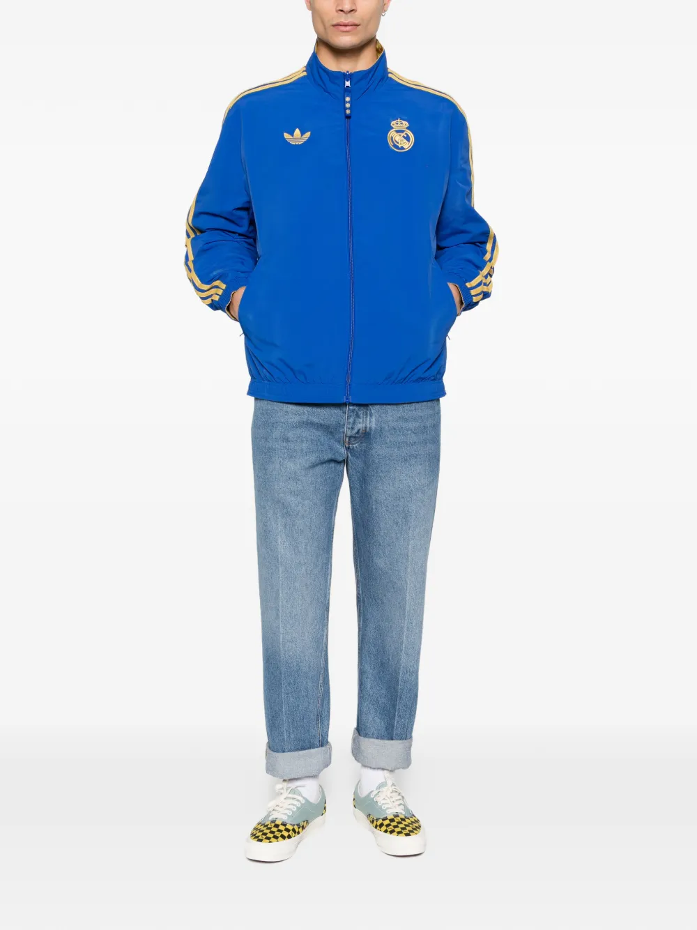 Куртка real madrid cultural story adidas, синий — фото 2