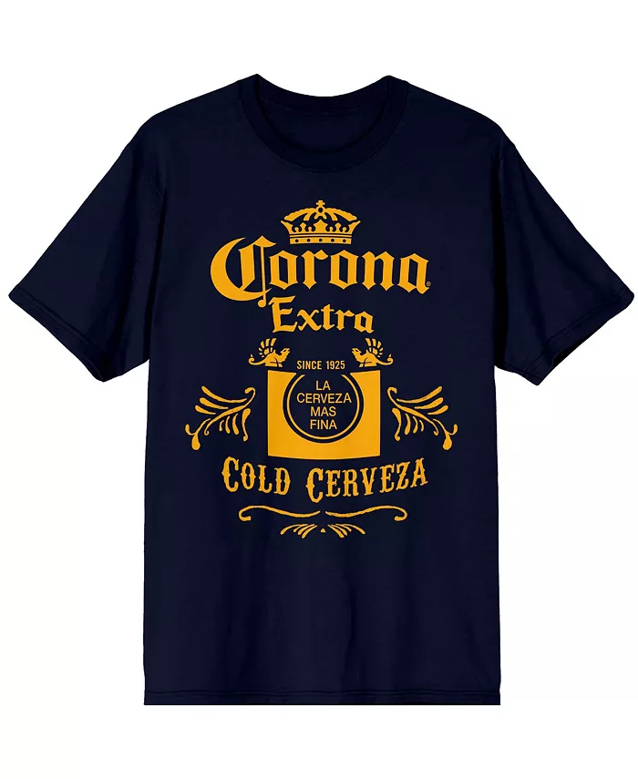 

Футболка мужская Cold Cerveza Label, цвет темно-синий, размер 3XL Corona