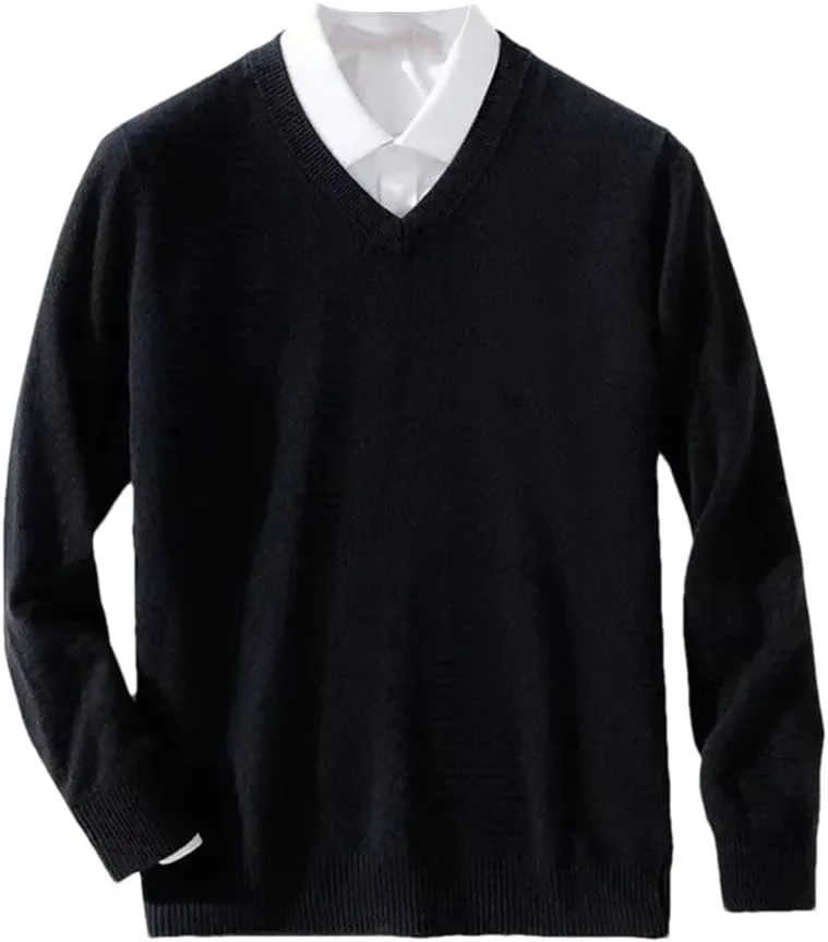 

Мужской свитер V-образным вырезом из кашемира Slim REHJJDFD