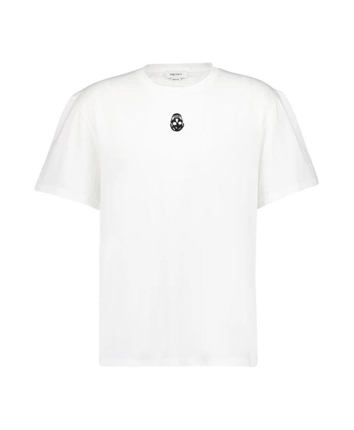 

Белая хлопковая футболка с изображением черепа Alexander Mcqueen, белый