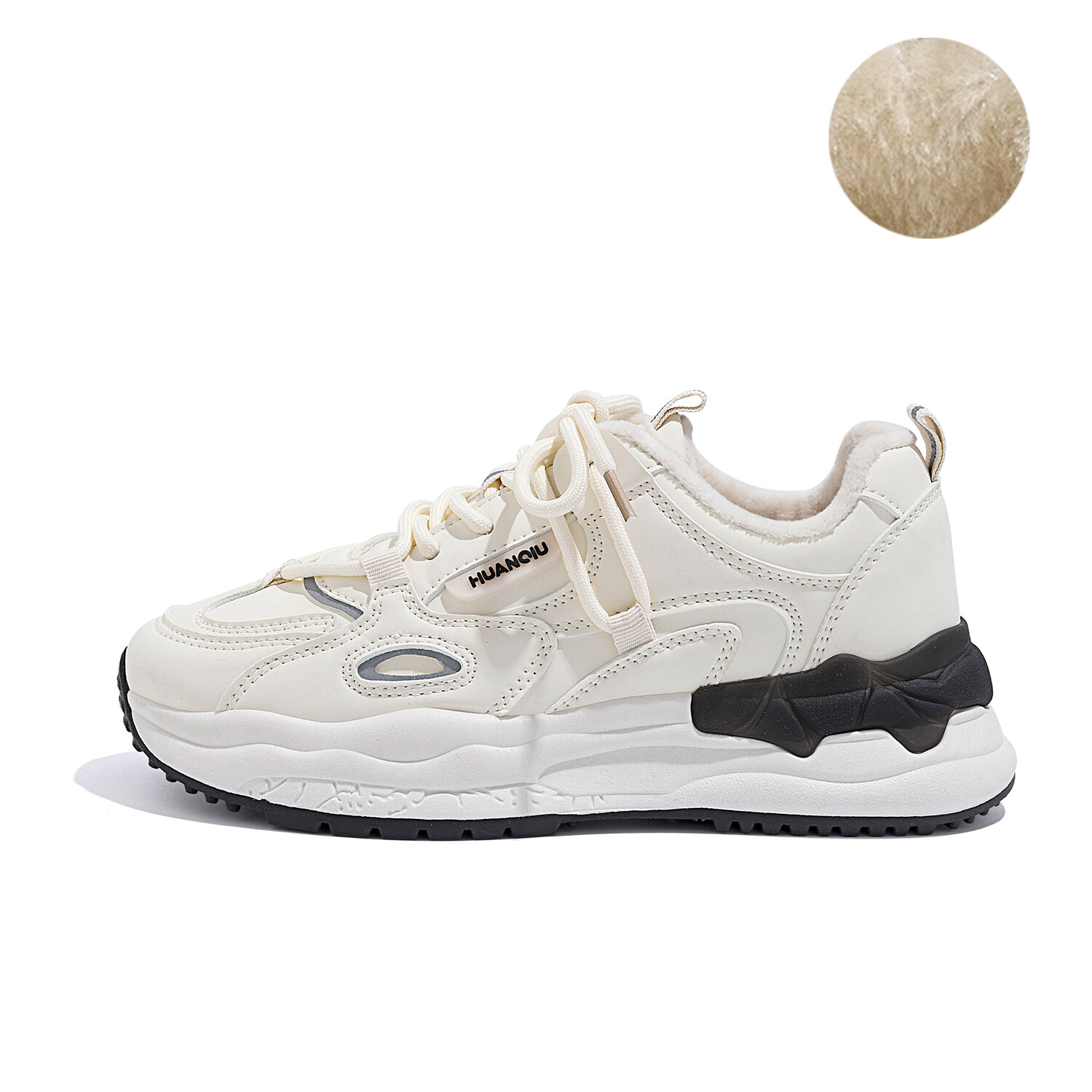 

Кроссовки HUANQIU Lifestyle Shoes Women's Low-top Beige, бежевый/черный