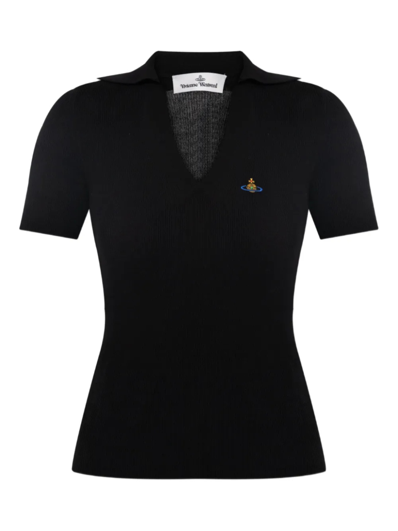

Рубчатая футболка-поло Vivienne Westwood Marina, черный