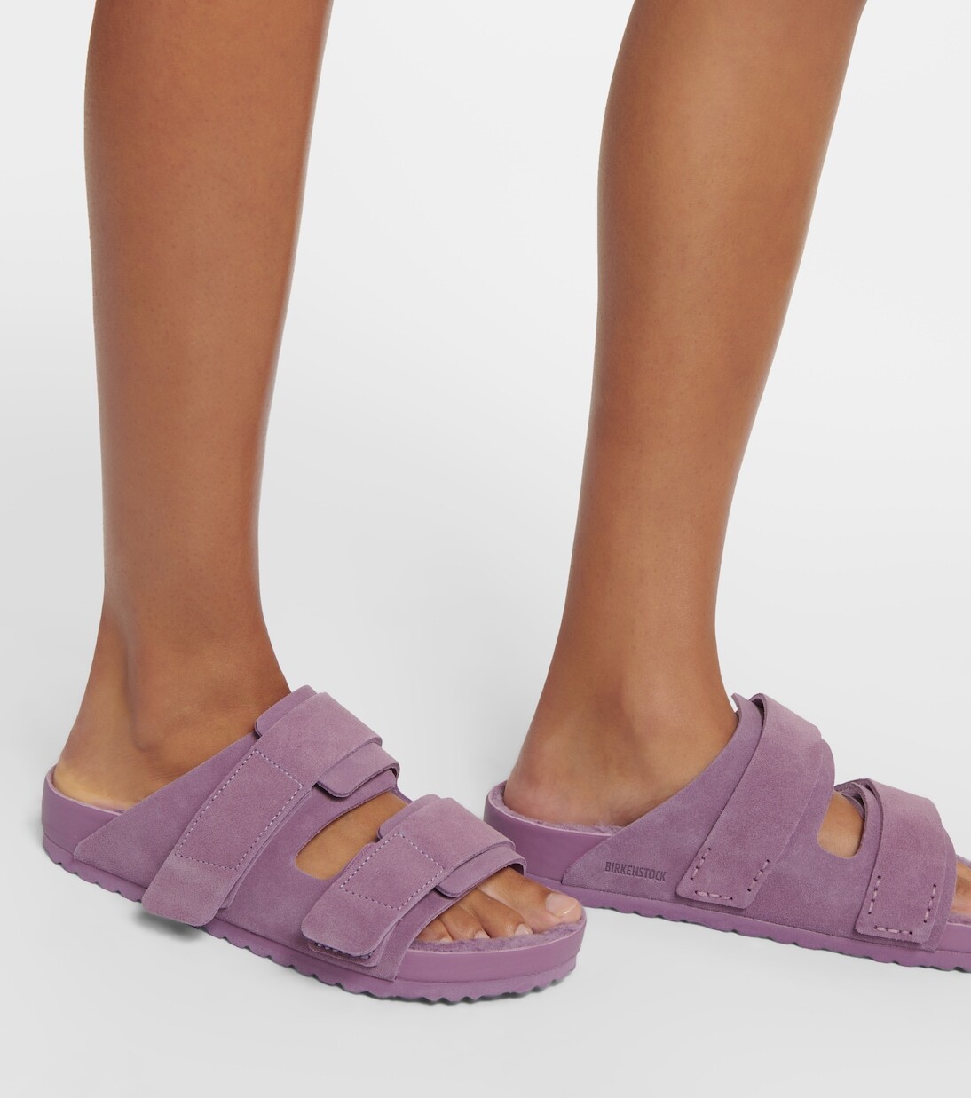 Замшевые шлепанцы x tekla uji Birkenstock 1774, фиолетовый — фото 4