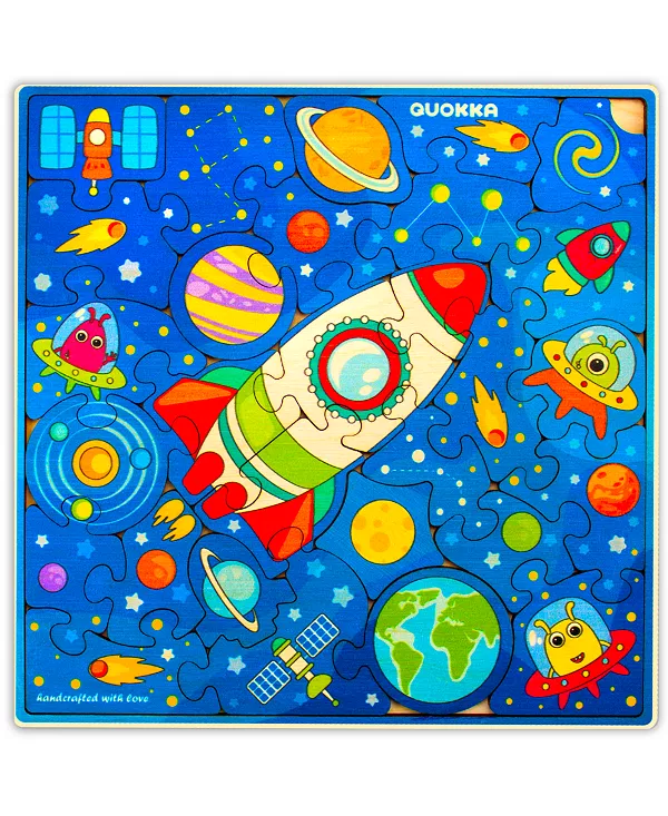 

Деревянные пазлы для малышей 3-5 лет, 28 деталей – игрушки-животные Quokka, rocket