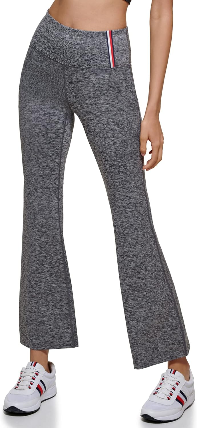 

Женские широкие брюки для йоги Tommy Hilfiger с высокой талией, Pearl Grey Combo