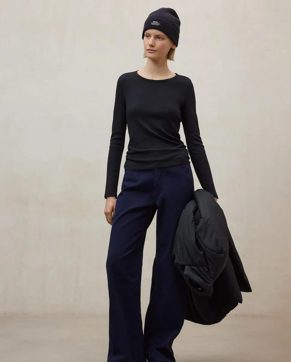 

Женские прямые брюки с пуговицей и молнией Ecoalf, фиолетовый