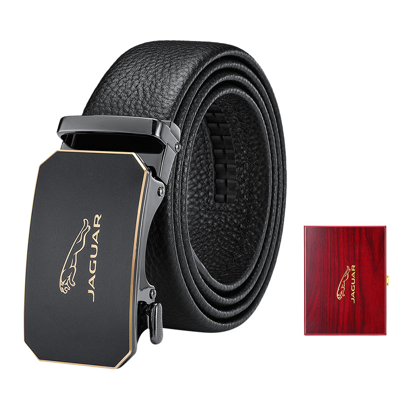 

JAGUAR Кожаный ремень мужской, Gold, Premium Wooden Box Clothing Sets