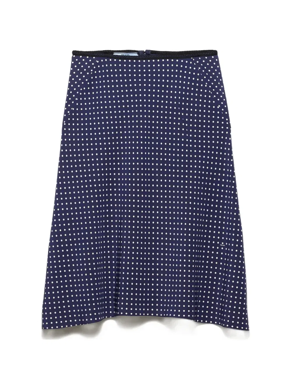 Юбка из марокканской ткани в горошек Prada, синий