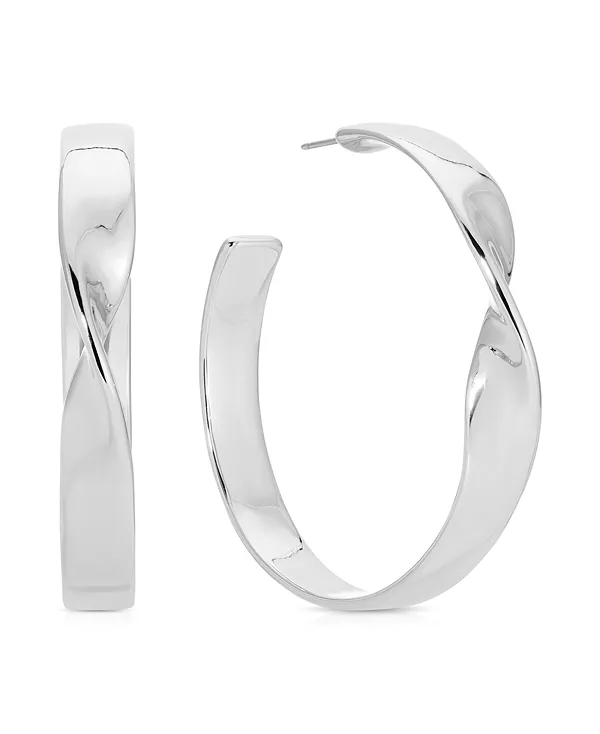 

Серьги-Кольца Heirloom Twist среднего размера Ettika, silver