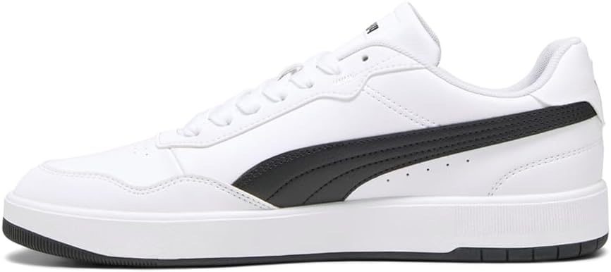Мужские кроссовки PUMA Court Ultra Lite на шнуровке для повседневной носки - белые — фото 3
