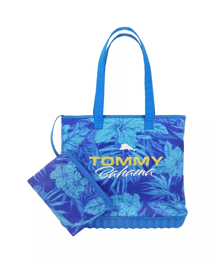

Водоотталкивающая сумка-тоут с чехлом – тропический цветочный принт Tommy Bahama, синий