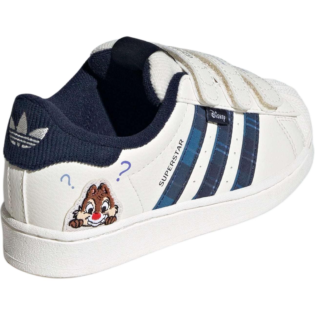 Disney x SUPERSTAR Детские низкие кеды для скейтбординга Белый Серый Возраст 3-7 лет Adidas Originals, Ярко-белый/Айвори/Серый — фото 4