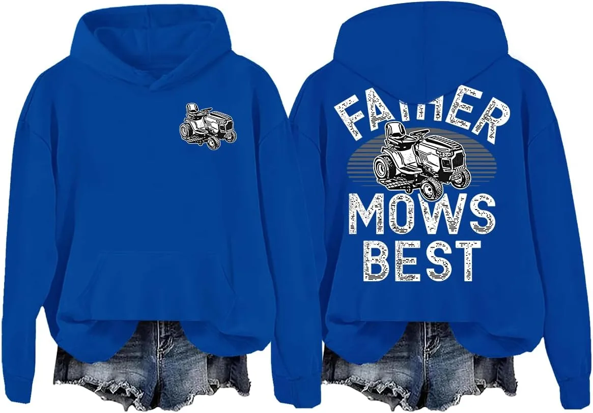 

Толстовка Father Mows Best с капюшоном и длинными рукавами woati