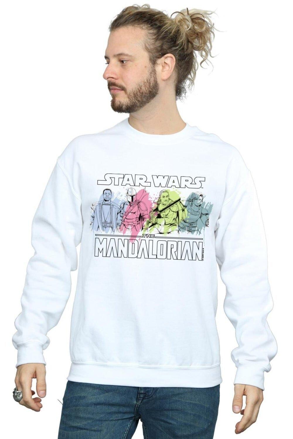 

Толстовка с изображением мандалорского персонажа Star Wars, белый