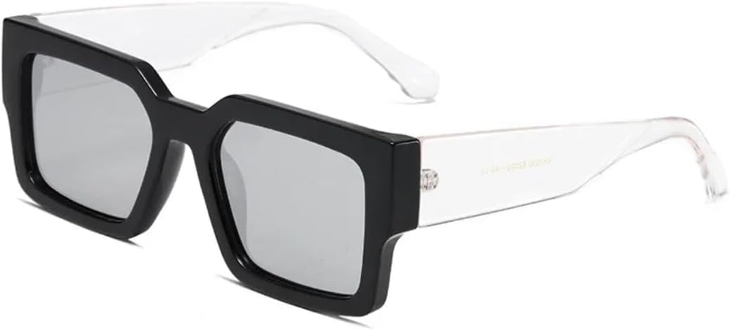 

Классические винтажные солнцезащитные очки для женщин и мужчин, роскошные, популярные, в стиле панк, для активного отдыха, с защитой от УФ-излучения UV400 (черно-серебристые) TVTBBVV, Black Silver