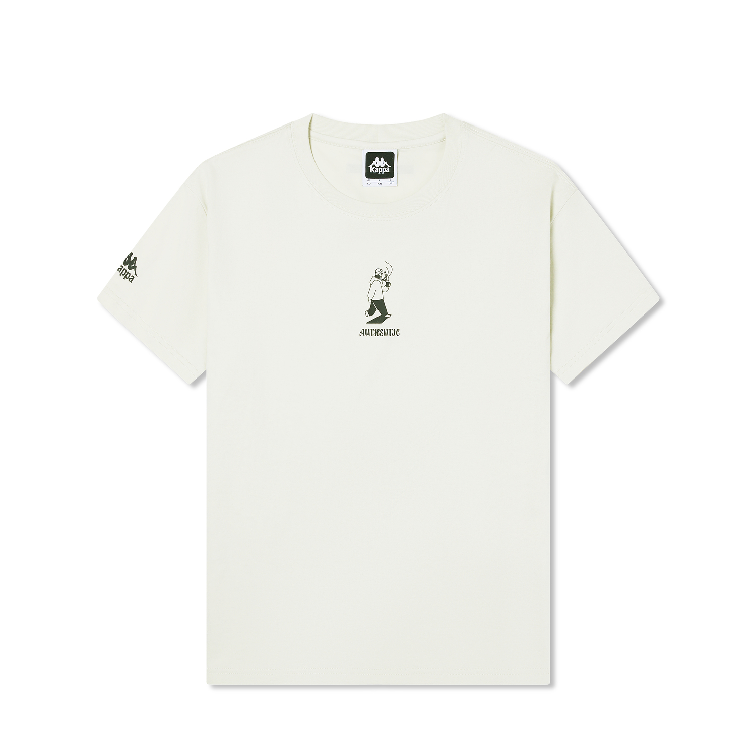 

X XUXIAOBAI SS24 Футболка унисекс солодовый бежево-коричневый Kappa, Malt Beige Brown-6337