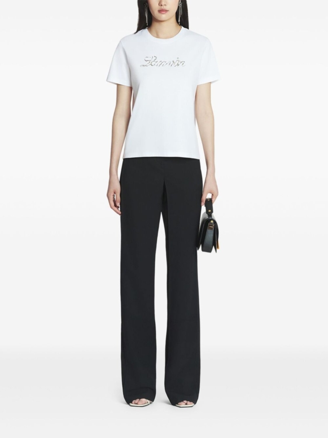 Футболка с логотипом Lanvin, расшитая пайетками, белый — фото 2