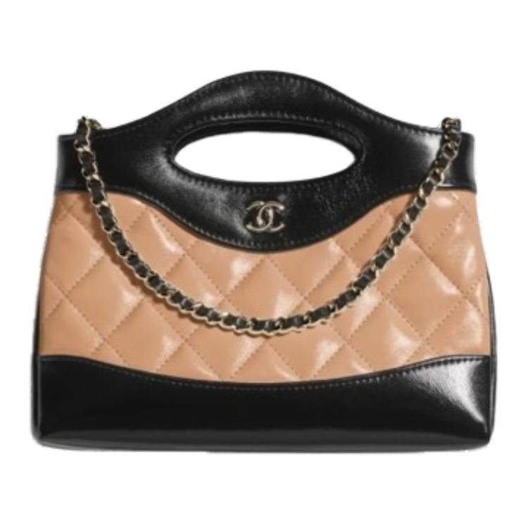 

Сумка через плечо из ягненка, черно-коричневая CHANEL