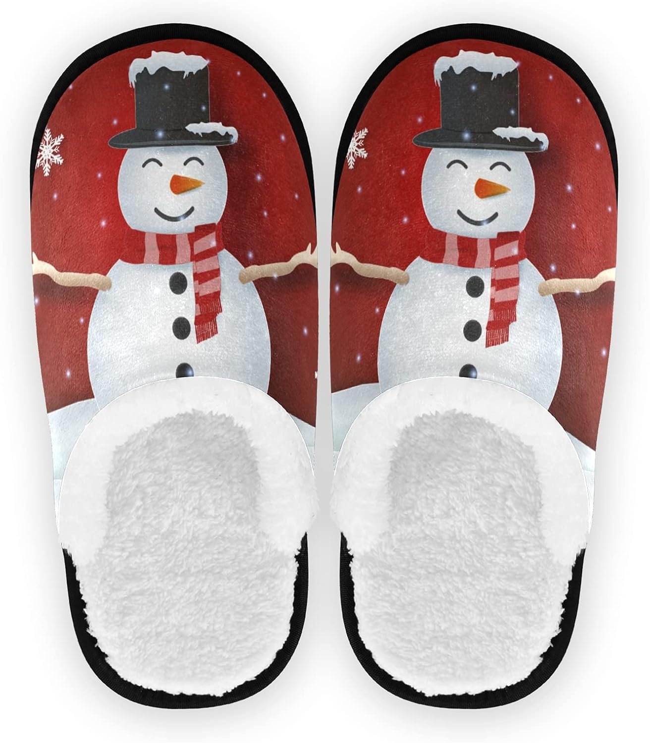 

Тапочки Umidedor мягкие, нескользящие, для дома, спальни, отеля, путешествий и спа, Snowman Christmas