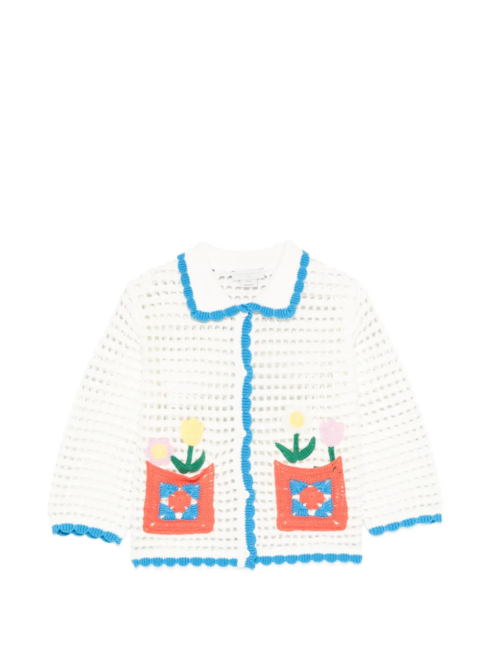 

Кардиган с цветочными аппликациями Stella Mccartney Kids, белый