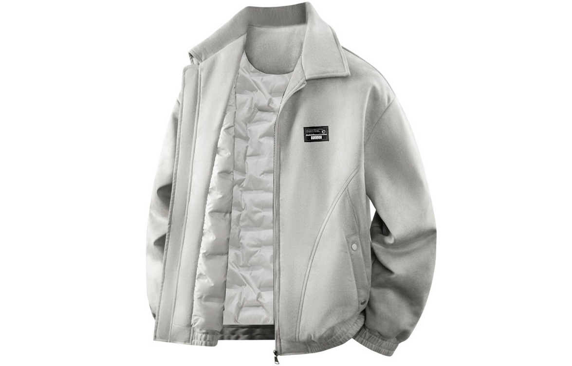 

Пуховик Unisex Lapel Thickened ZIAREL, space серый