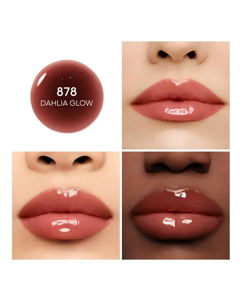KissKiss Bee Glow Oil Масло для губ с цветом, обогащенное медом, 92% натурального происхождения Guerlain, 878 Dahlia — фото 2