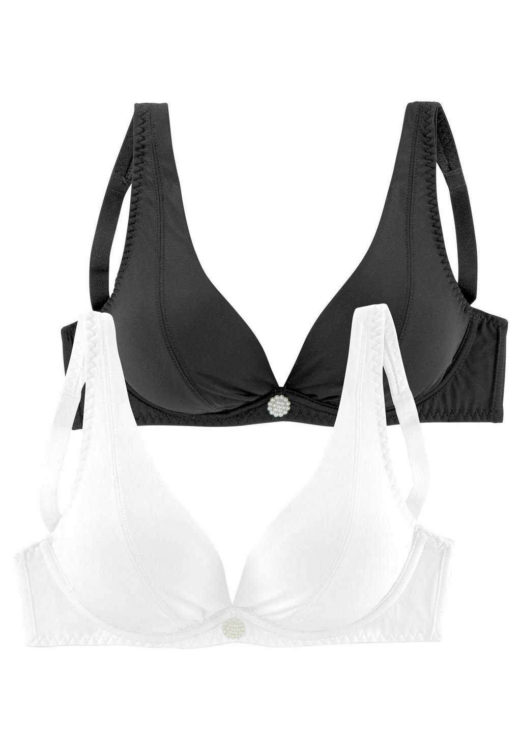 

Треугольный бюстгальтер 2 PACK LASCANA, черный