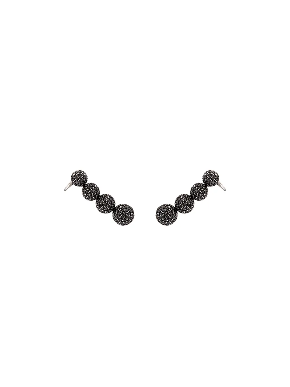 

Серьги Black Caviar из белого золота с бриллиантами ALINKA, серебяный