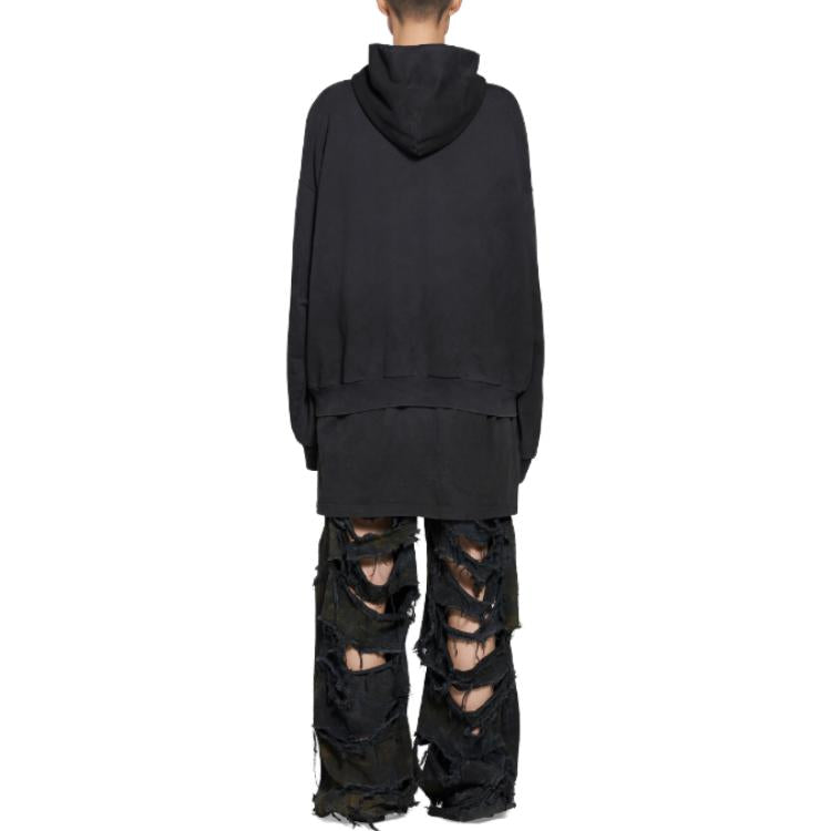 Худи Balenciaga DIY College Hoodie 'Black', черный — фото 4