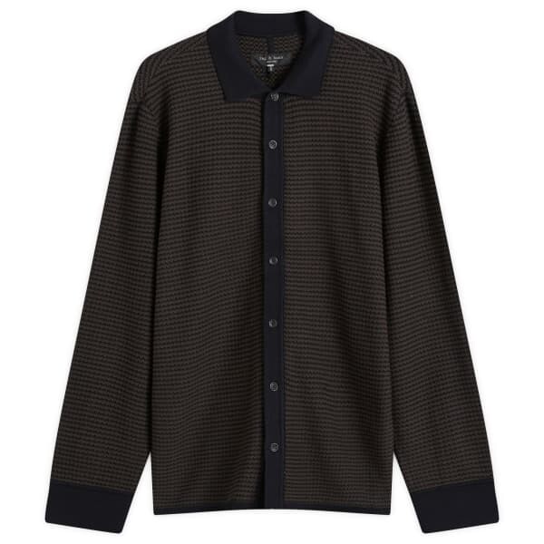 

Вязаная рубашка на пуговицах Rag & Bone, коричневый